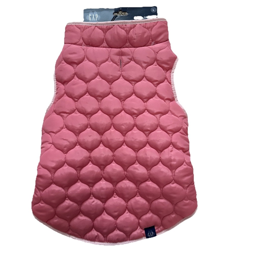 NWT Gap Original Dog Jacket Pink & Mauve Size Large 20-40lbs Logo‎ Puffer Coat